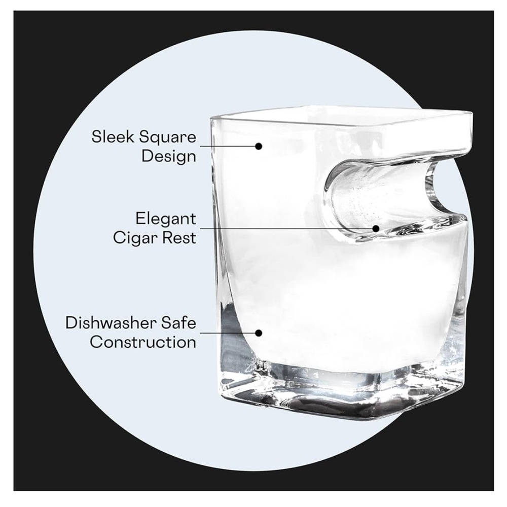 Set of 4 CORKCICLE Rocks Glass W/ Cigar Holders - Picture 12 of 12